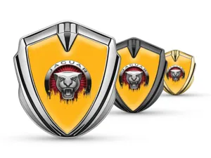 Jaguar Badge Autoadesivo Disegno Lussuoso Metal Lucido